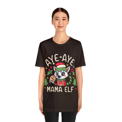 GoAyeAye Christmas Mama Elf Family Shirts Unisex Jersey Short Sleeve Tee Printify