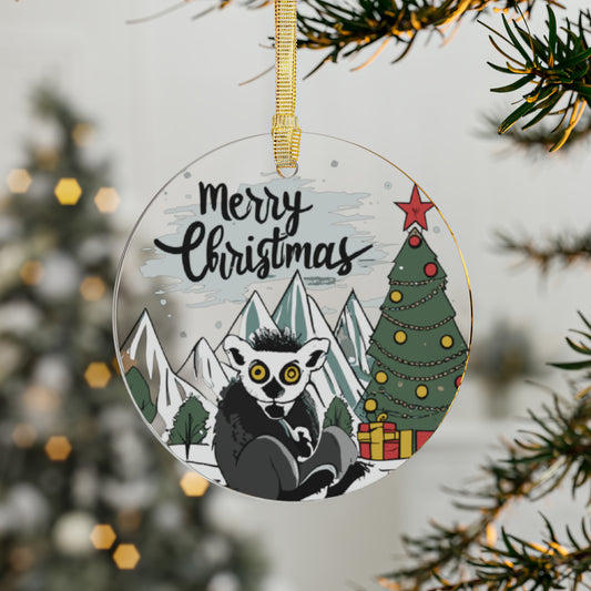 GoAyeAye Merry Christmas Acrylic Ornament Printify
