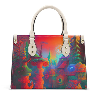 GoAyeAye Neon Winter Forest Luxury Women PU Handbag PopCustoms