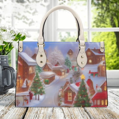 GoAyeAye Christmas Village Luxury Women PU Handbag PopCustoms