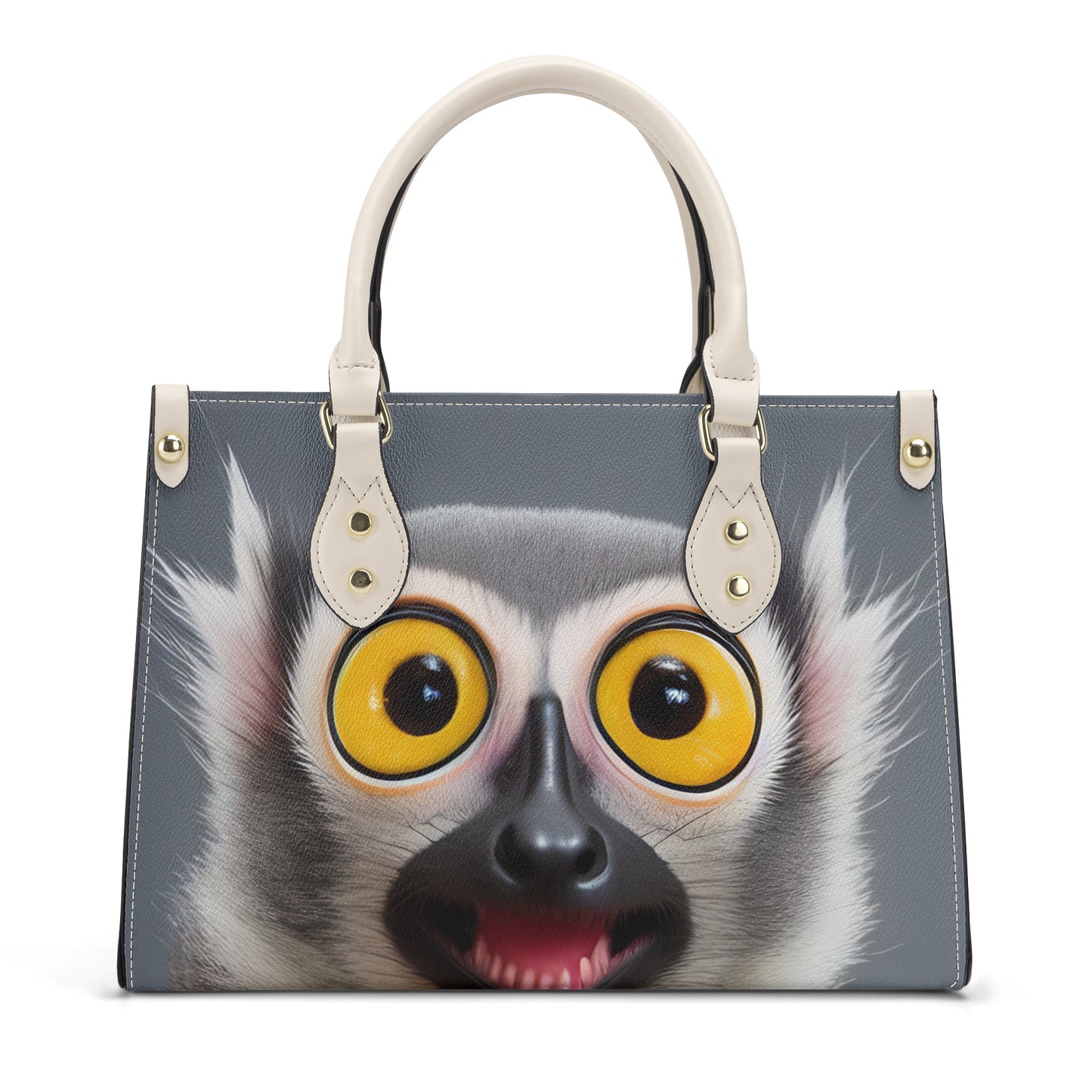 GoAyeAye Surprised Lemur Luxury Women PU Handbag PopCustoms