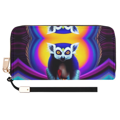 GoAyeAye Neon Sunrise Lemur Casual Clutch Wallet PopCustoms