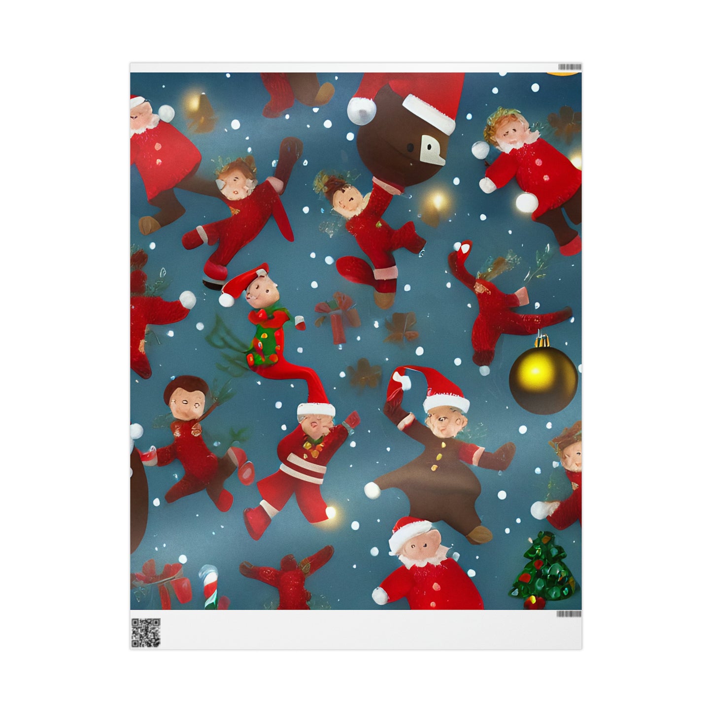 GoAyeAye Christmas Elf Wrapping Paper Printify