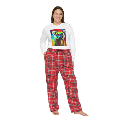 GoAyeAye Vibrant Lemur Women's Long Sleeve Pajama Set Printify