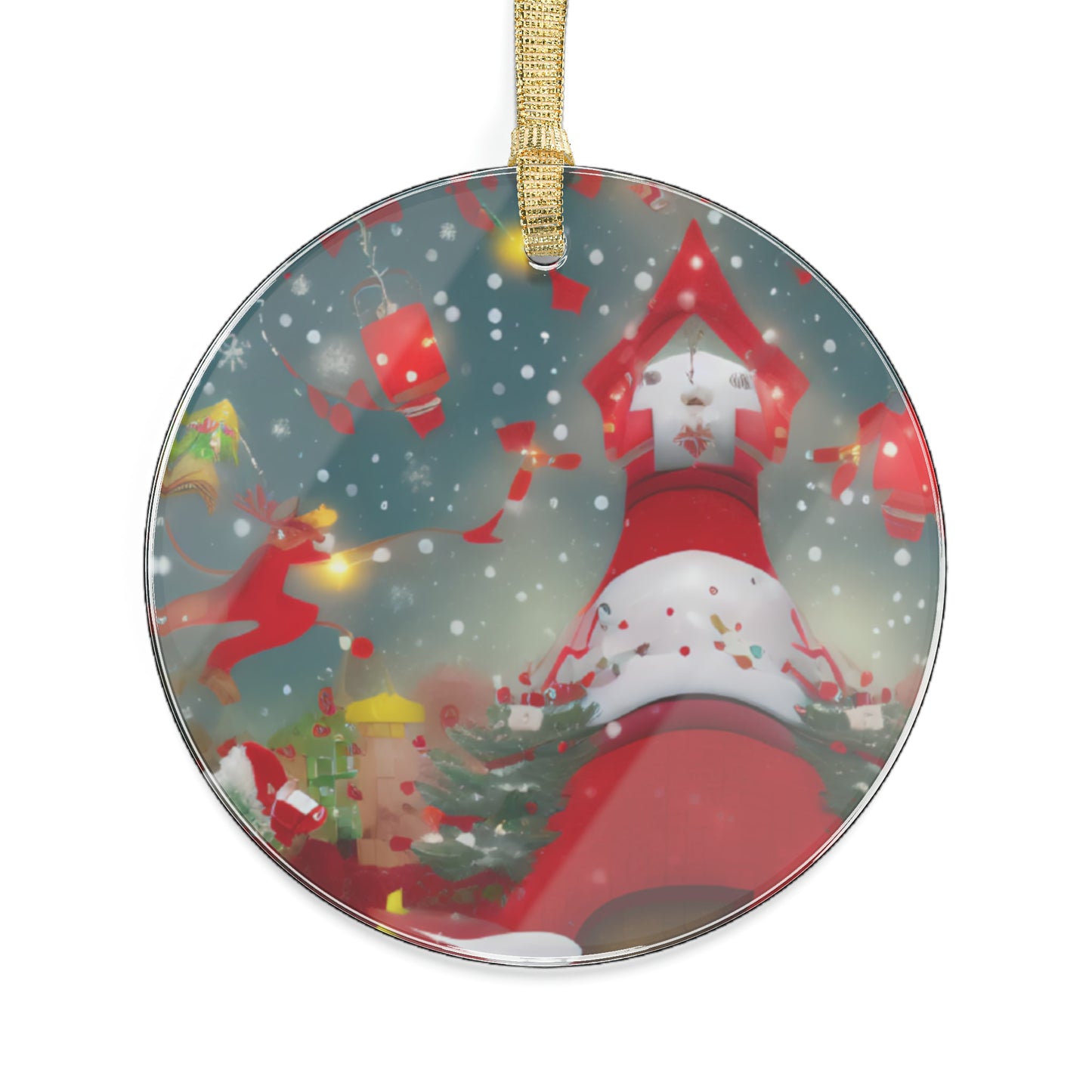 GoAyeAye Christmas Night Acrylic Ornaments Printify