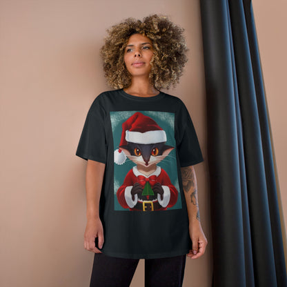 GoAyeAye Santa Aye-aye Lemur Champion T-Shirt Printify