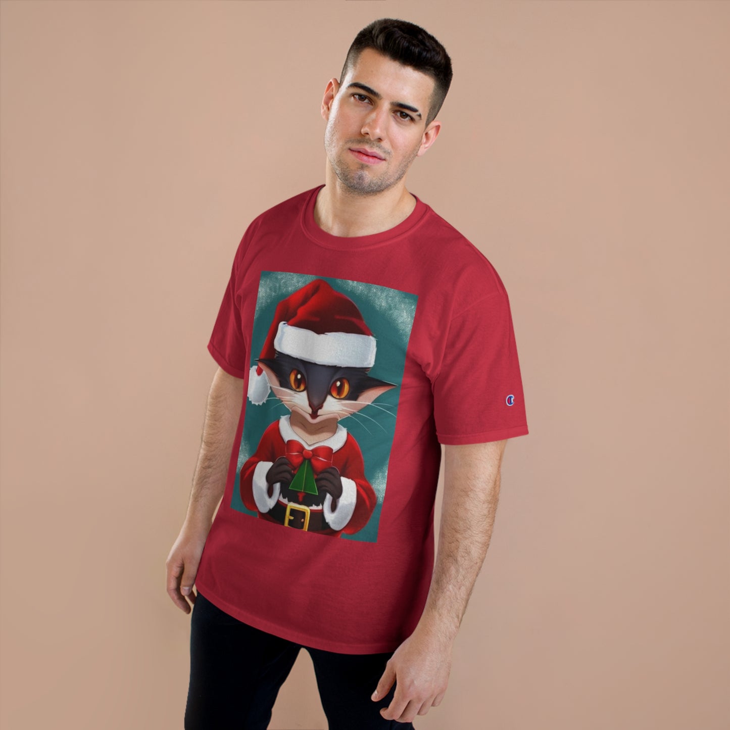 GoAyeAye Santa Aye-aye Lemur Champion T-Shirt Printify