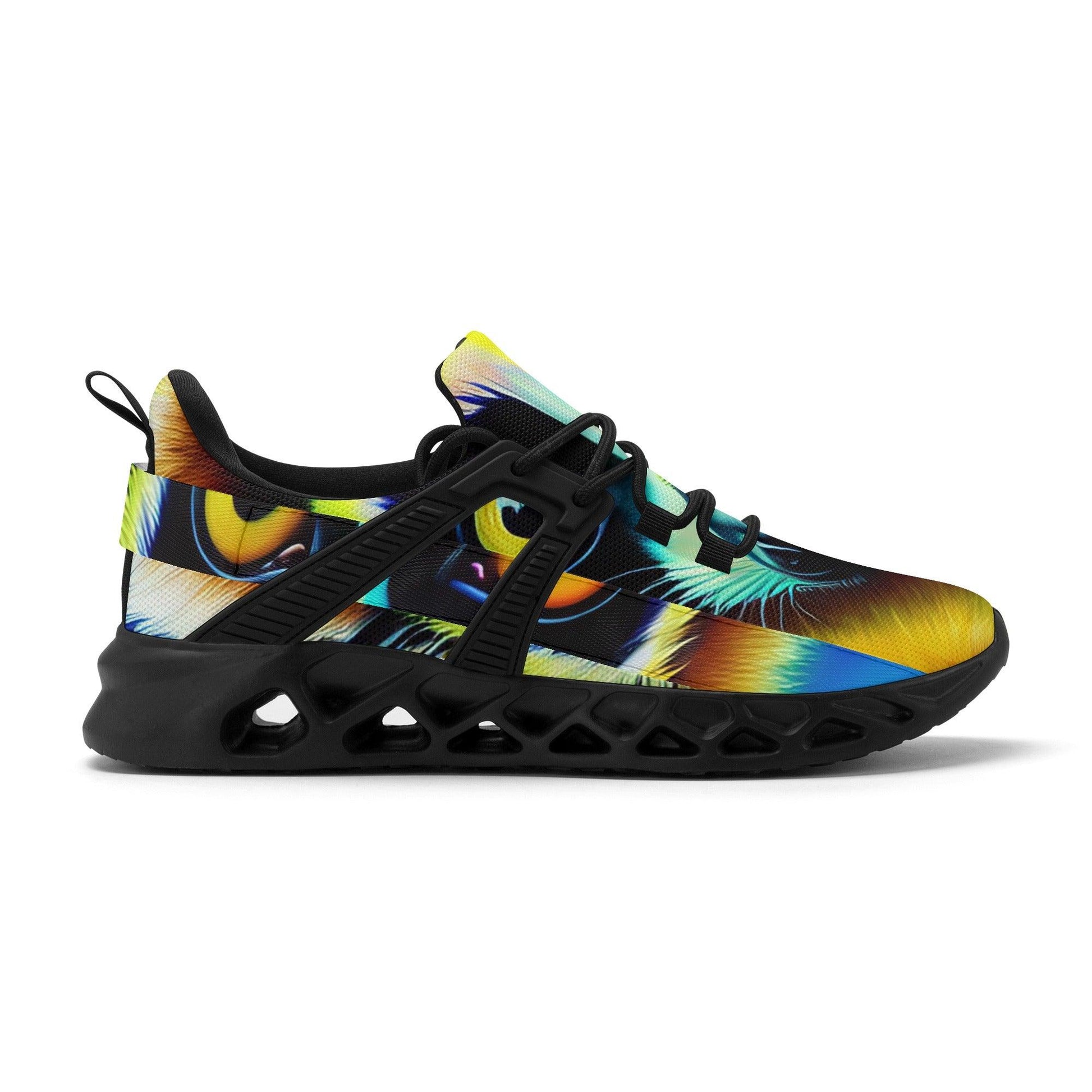 Men's Neon Wave New Elastic Sport Sneakers - GoAyeAye